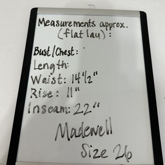 Madewell Jeans Women Size 26 Classic Straight High Rise Raw Hem Crop Medium Wash - Picture 14 of 14